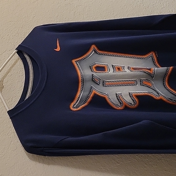 MLB Detroit Tigers Long-sleeve T-shirt - Navy Blue - Medium - Picture 2 of 12